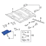 7L2Z7804104DA - Body: Sun-visor for Ford: Explorer, Explorer Sport Trac Image