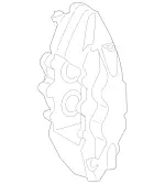 212423038164 - Brake System: Brake Caliper for Mercedes-Benz: CLS400, E250, E350, E400, S350 Image