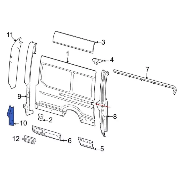 Body D-Pillar Reinforcement - Ford (SK4Z-6140454-C)