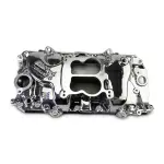2161CP - : Performer 2-O Manifold for 1965-90 B/B Chevy Oval Port Heads, Chrome Plasma for Edelbrock Image