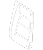 2059205508 - Rear Seat: Padding, Rr Seat Backrest for Mercedes-Benz: C43 AMG, C63 AMG, C63 AMG S Image