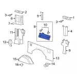 LK4Z61311A59DB - Body: Front Molding for Ford Image