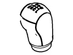 7R3Z7213AA - Body: Knob for Ford: Mustang Image