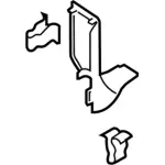 HC3Z2502345AC - Body: Cowl Kick Panel for Ford: F-250 Super Duty, F-350 Super Duty, F-450 Super Duty Image