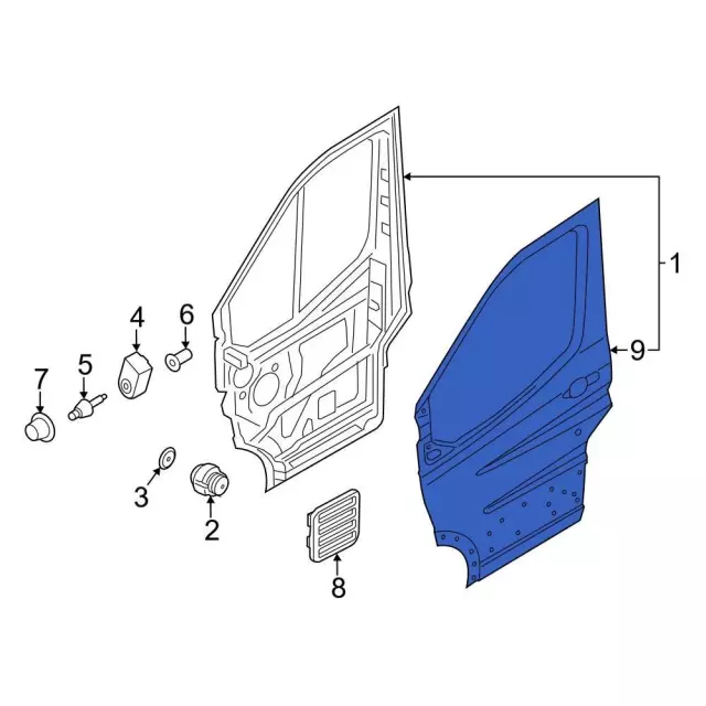 MK4Z6023942BB - Body: Door Trim Panel for Ford: E-Transit Image