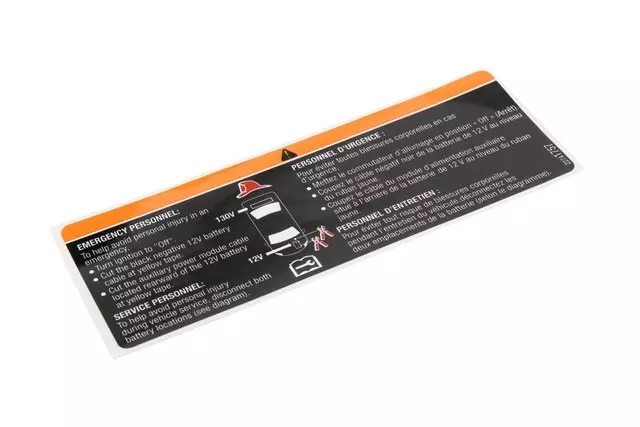 22741757 - Body: Battery Label for Buick: LaCrosse, Regal | Chevrolet: Impala, Malibu Image