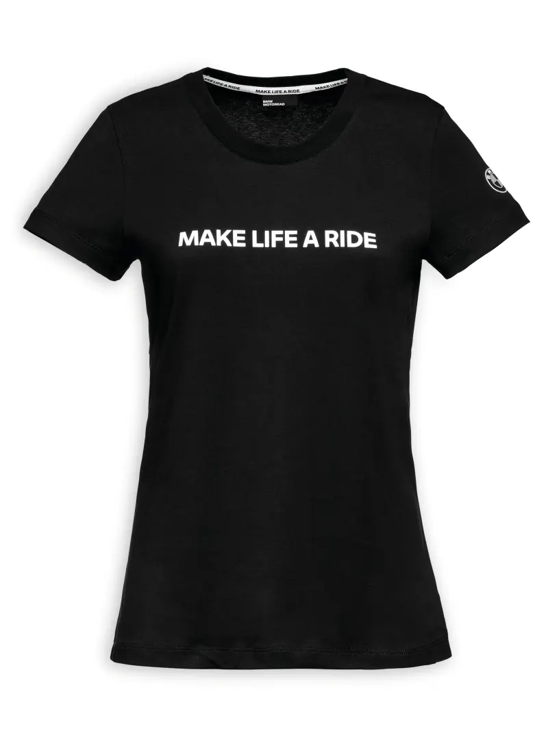 WOMENSMAKELIFEARIDETSHIRTBLACK - : Womens Make Life a Ride T-Shirt - Black for BMW-Motorrad Image