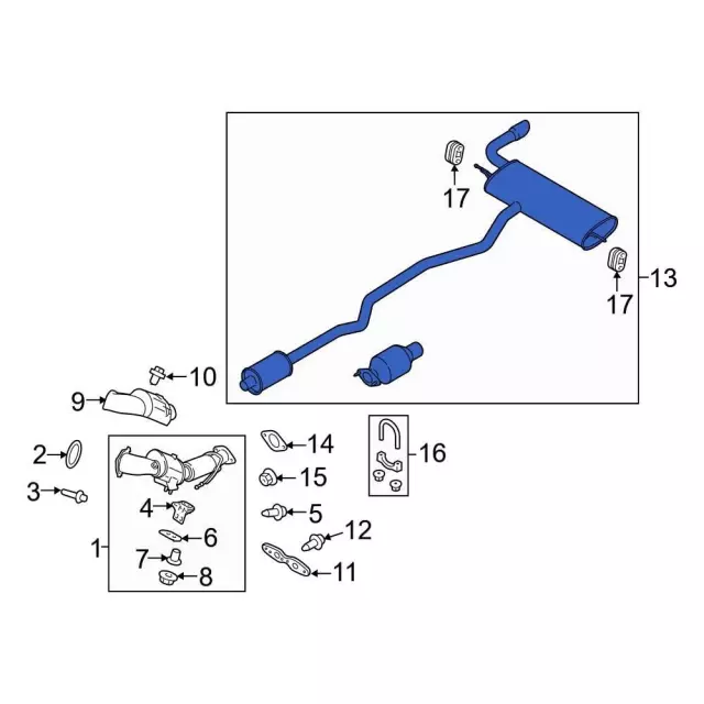 DS7Z5230N - Exhaust: Muffler &amp; Pipe for Ford: Fusion Image