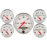 1302 - : GAUGE KIT, 5 PC., 3 1/8" &amp; 2 1/16", ELEC. SPEEDOMETER, ARCTIC WHITE for AutoMeter Image