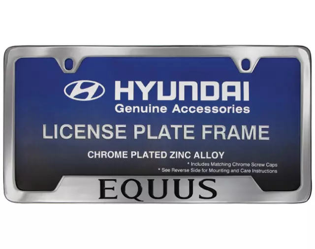 40231926 - Exterior: License Plate Frame - Chrome for Hyundai: Equus, Genesis Coupe, Sonata Image