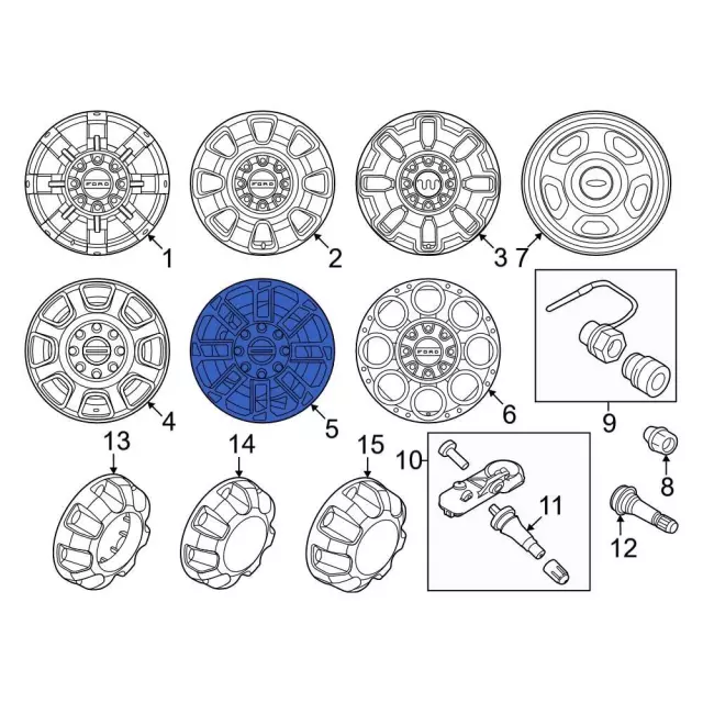 PC3Z1007K - : Wheel, Alloy for Ford: F-250 Super Duty, F-350 Super Duty Image