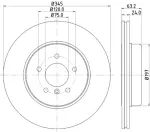 355119341 - : Disc Brake Rotor for Hella Pagid Image