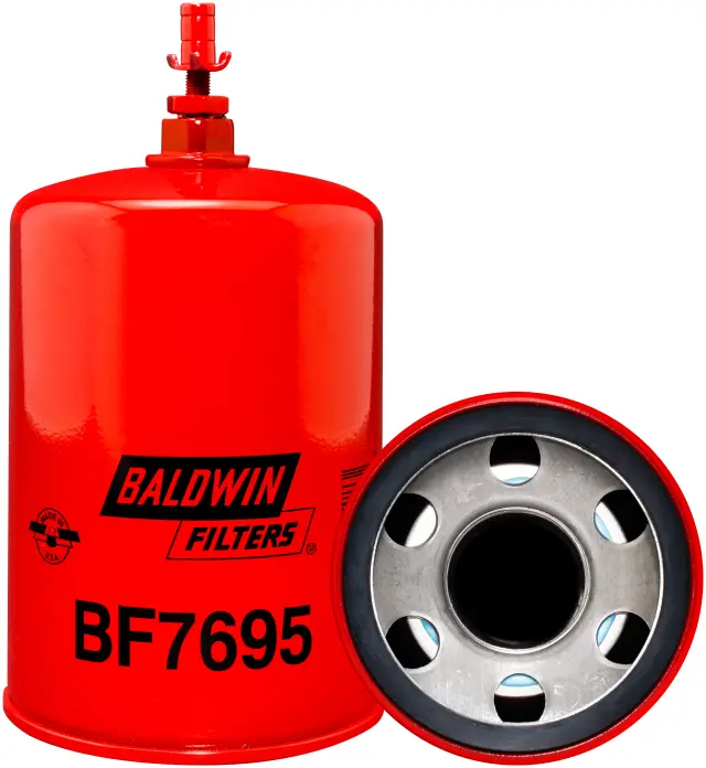 BF7695 - : Resin Ribbon Fuel Coalescer Spin-on with Drain for Baldwin Image