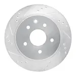 63168006L - : DFC Brake Rotor - Drilled and Slotted - Silver for DYNAMIC FRICTION Image