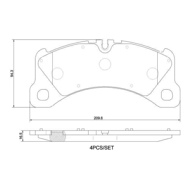 P65047N - Brakes &amp; Brake Parts: PRIME Ceramic Brake Pad Set for Brembo Image