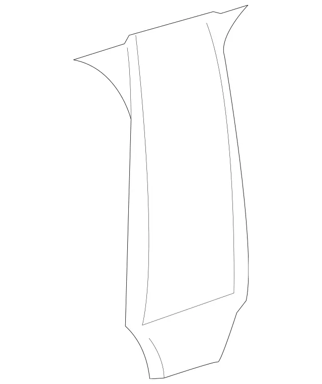 257690040164 - Covering and Lining: Trim Molding for Mercedes-Benz: AMG GT 43, AMG GT 53, AMG GT 63, AMG GT 63 S, AMG GT 63 S E Performance, CLS450, CLS53 AMG Image