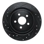 63354282L - : DFC Brake Rotor - Drilled and Slotted - Black for DYNAMIC FRICTION Image