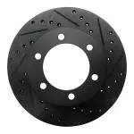 63376121R - : DFC Brake Rotor - Drilled and Slotted - Black for DYNAMIC FRICTION Image