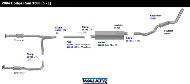 50053 - : Exh Muffler Assembly for Walker Exhaust Image