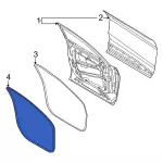 LJ8Z5820708C - Body: Weather-strip On Body for Ford: Mustang Mach-E Image