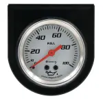E5244 - : GAUGE CONSOLE, OIL PRESS, 2", 100PSI, WHT DIAL, BLK PANEL, 5000 SERIES for Equus Image