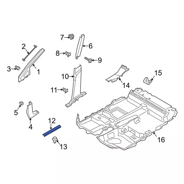 AM5Z5813208AA - : Front Sill Plate for Ford Image