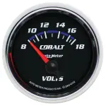 6192 - : GAUGE, VOLTMETER, 2 1/16", 18V, ELECTRIC, COBALT for AutoMeter Image