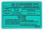 27090EA010 - : AC Label for Nissan: Frontier, Pathfinder, Xterra Image