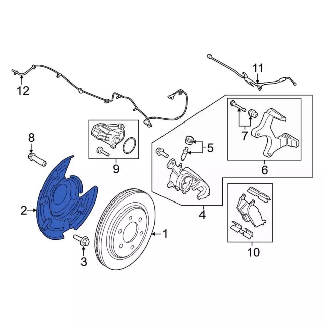 ML3Z2K004D - : Splash Shield for Ford: Expedition, F-150, F-150 Lightning | Lincoln: Navigator Image