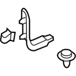 FT4Z5802345AC - Body: Cowl Kick Panel for Ford: Edge Image