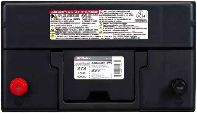 27S - : Battery for Acura: SLX | Dodge: B150, B1500, B250, B2500, B350, B3500, D150, D250, D350, Dakota, Durango, Ram 1500, Ram 1500 Van, Ram 2500, Ram 2500 Van, Ram 3500, Ram 3500 Van, Ramcharger, W150, W250, W350 | INFINITI: Q45 | Isuzu: Trooper, VehiCROSS | Mazda: B2200 | Mitsubishi: Mighty Max | Nissan: 200SX, 240SX, 300ZX, D21, Maxima, Pathfinder | Toyota: Land Cruiser Image