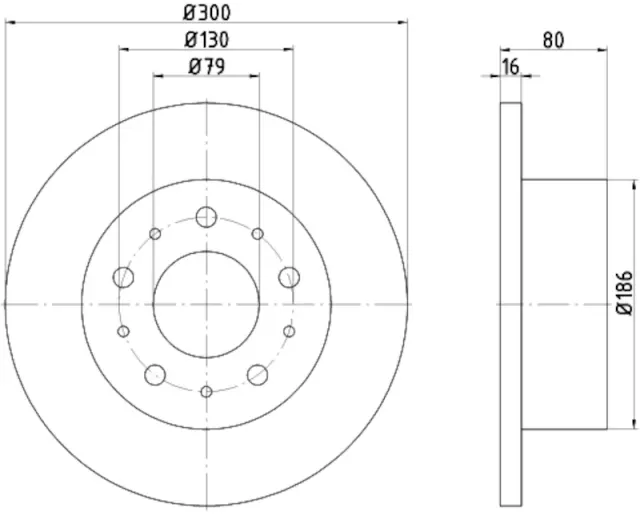 355113731 - Brakes &amp; Brake Parts: Disc Brake Rotor for Hella Pagid Image