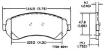 13054132 - : Disc Brake Pad Set for Buick: Rendezvous | Chevrolet: Venture | Oldsmobile: Silhouette | Pontiac: Aztek, Montana Image