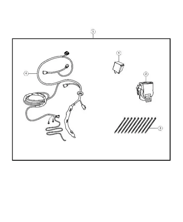 68002998AC - Mopar Accessories - Component Parts: Trailer Harness for Mopar Image