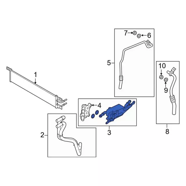KX6Z7A095B - : Oil Cooler for Ford: Bronco Sport, Maverick Image