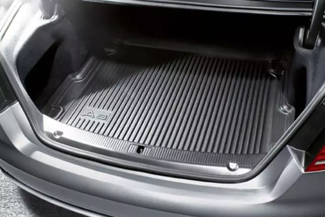 2015-2018 Audi A8 Quattro Rear All Weather Cargo Area Liner Mat Black - Audi (4H0-061-180-B)