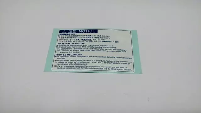 45178CA000 - Body: Info Label for Subaru Image