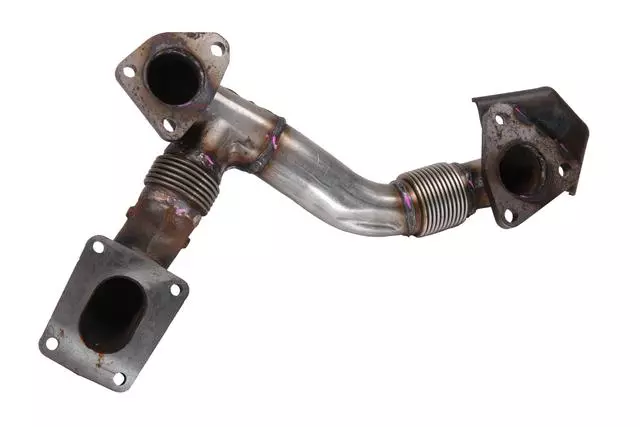 12657013 - : Passenger Side Exhaust Manifold Outlet Pipe for Chevrolet: Express 2500, Express 3500, Express 4500, Silverado 2500 HD, Silverado 3500 HD | GMC: Savana 2500, Savana 3500, Savana 4500, Sierra 2500 HD, Sierra 3500 HD Image