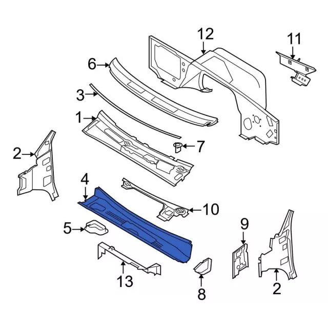 Cowl Panel - Ford (LC2Z-1502030-A)