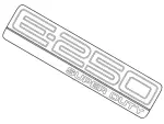 9C2Z1542528C - Body: Nameplate for Ford Image