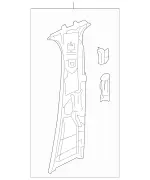 21369020258U11 - Body: Upper Center Pillar Trim for Mercedes-Benz Image