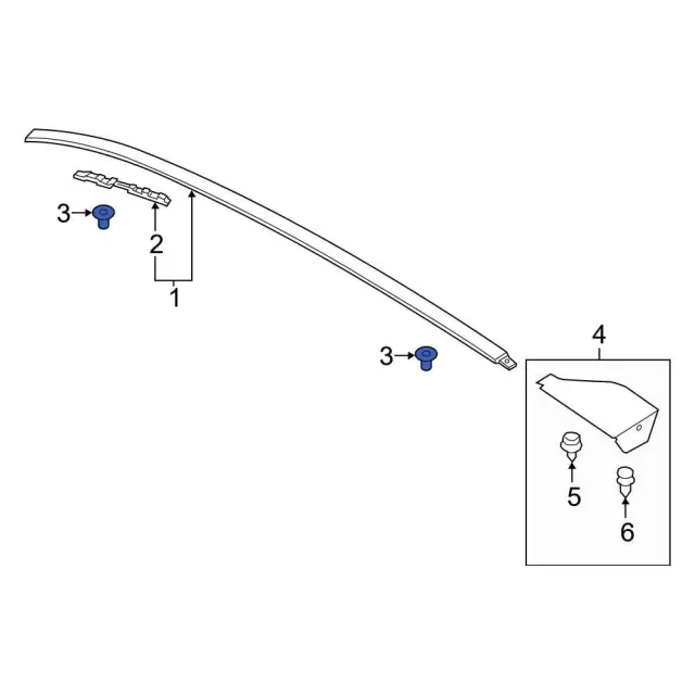 W720282S437 - : Roof Luggage Carrier Side Rail Nut for Ford Image
