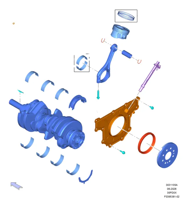 L1MZ6303D - Engine: Crankshaft for Ford Image