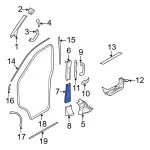 CK4Z6124346AD - Body: Lower Center Pillar Trim for Ford Image