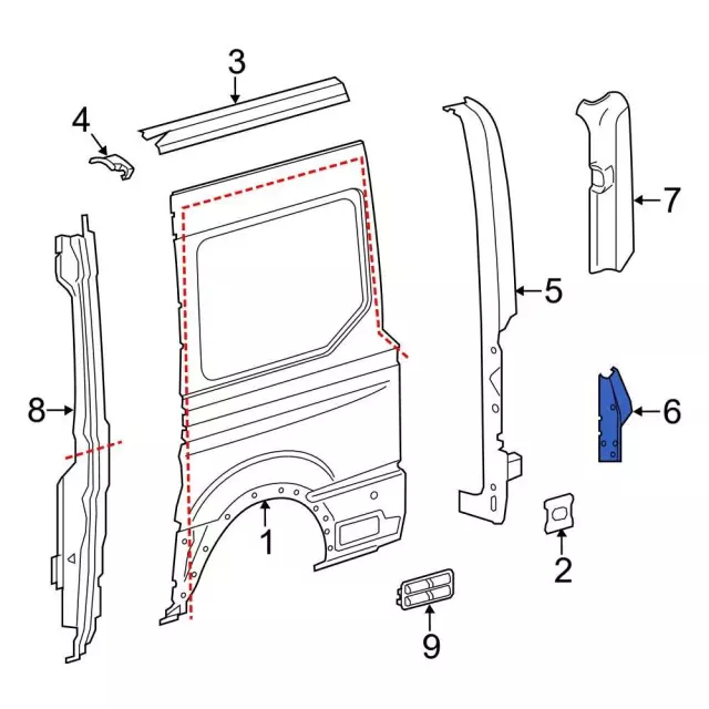 Panel Rear Corner Inner - Ford (SK4Z-6140455-B)