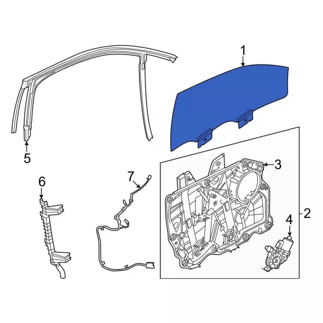 LJ8Z5825713C - : Door Glass for Ford: Mustang Mach-E Image