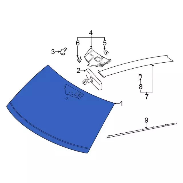 LB5Z7803100D - : Windshield for Ford: Explorer Image