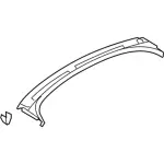 DA8Z74044E82BA - Body: Defroster Grille for FORD Image