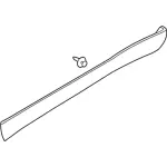 5E6Z7810177AAPTM - Body: Rocker Molding for Mercury: Mariner Image