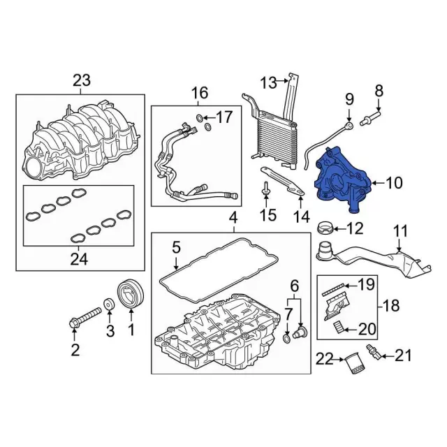 Pump Assembly Oil - Ford (GR3Z-6600-B)